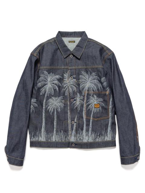 12OZ PALM TREE JACQUARD DENIM 1ST JKT INDIGO