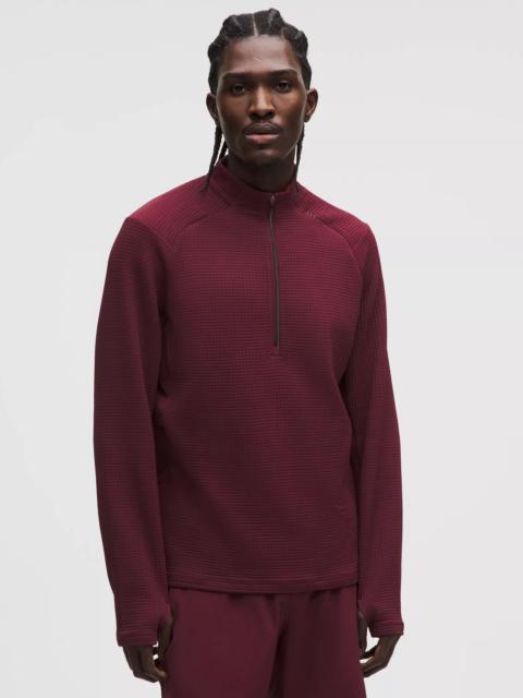 Waffle-Knit Half Zip