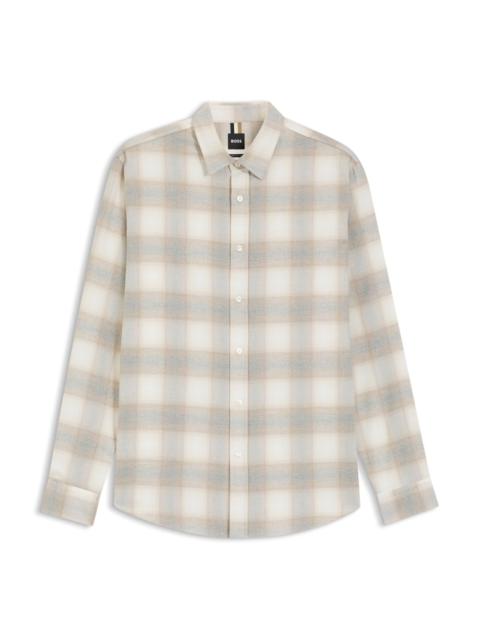 SLIM-FIT SHIRT IN CHECKED COTTON FLANNEL