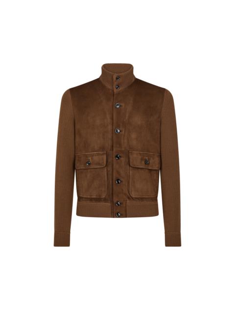 SUEDE FRONT MERINO BLOUSON