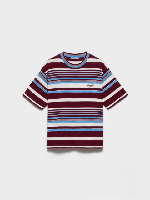 Striped cotton crew-neck sweater