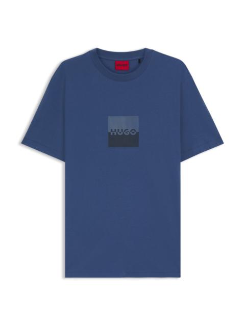 COTTON-JERSEY T-SHIRT WITH SPLIT-LOGO PRINT