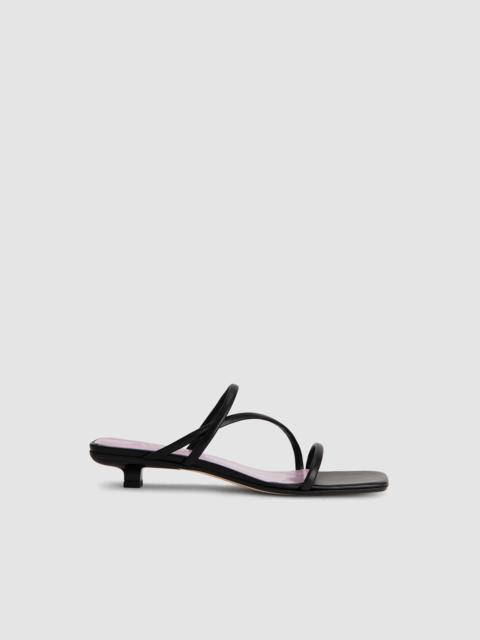 Morena Black Nappa Leather Mule