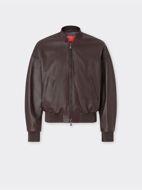 Bomber jacket in nappa and suede