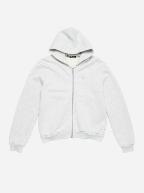 Hooded zipper sweater - Pale Grey Melange