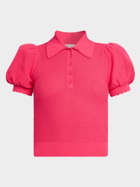 Ramona Pointelle Knit Polo
