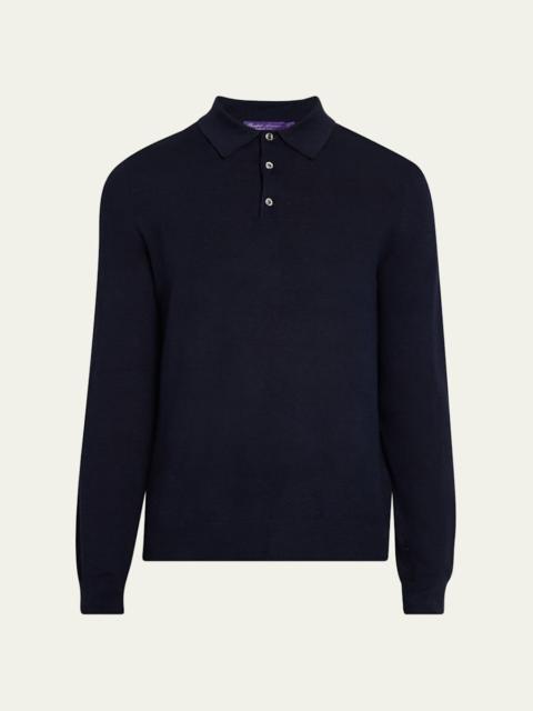 Men's Silk-Cotton Polo Shirt