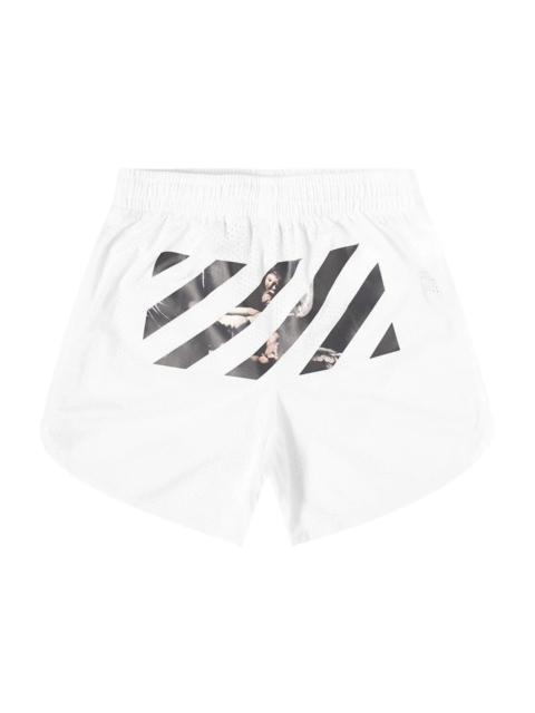 OFF-WHITE Caravaggio Arrows Mesh Shorts White/Multicolor