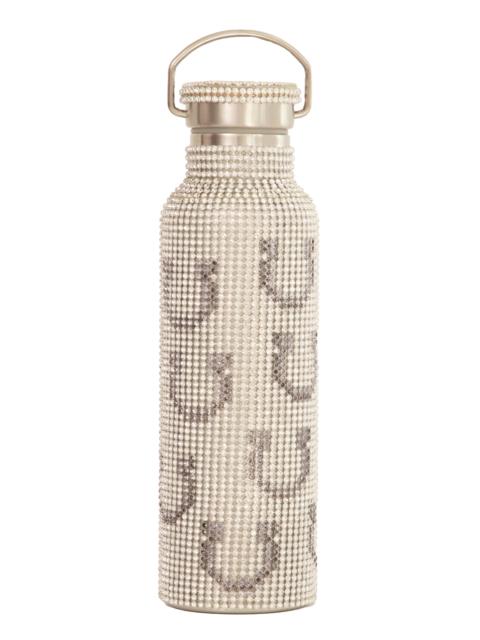 CHARCOAL HORSESHOE RHINESTONE WATER BOTTLE