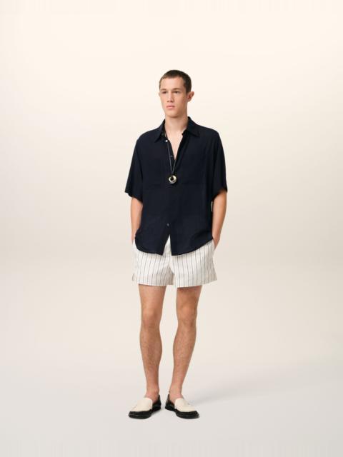 NAVY COTTON SHORT SLEEVE SHIRT