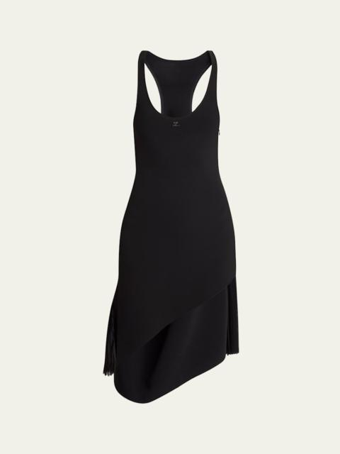 Infinity Pleats Crepe Tank Dress