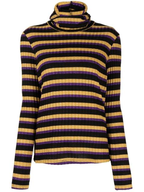 striped roll-neck jumper