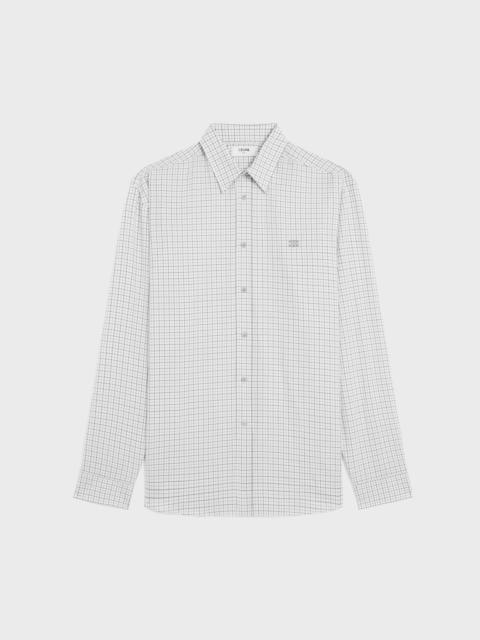 relaxed shirt IN CHECKED COTTON TWILL