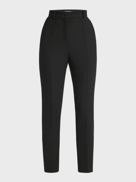 Straight-Leg Ankle Tuxedo Pants