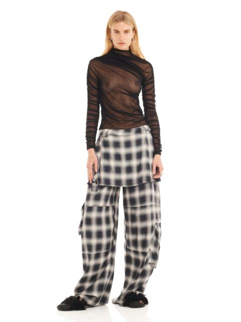 FOG PLAID LAWN SKIRT CARGO PANT