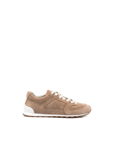 suede panelled trainers