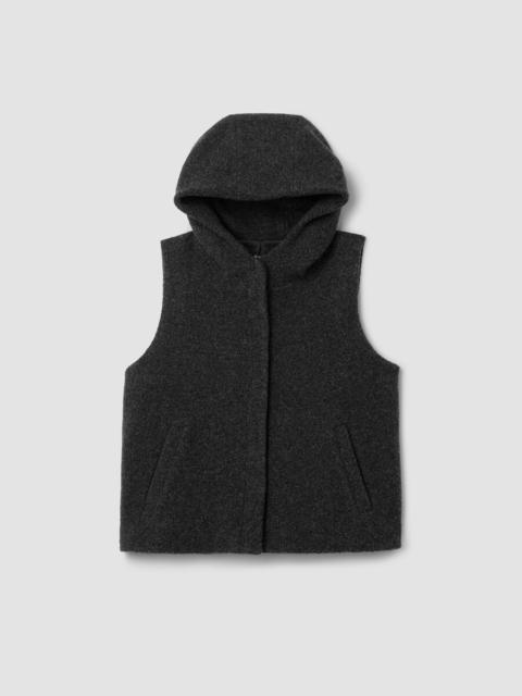Cozy Recycled Wool Boucle Hooded Vest