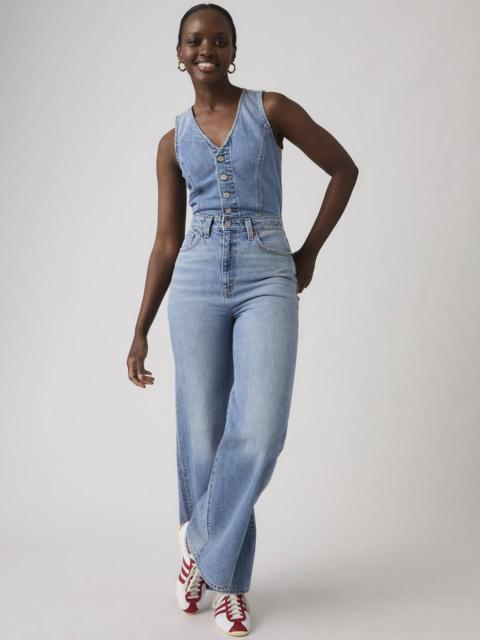 DENIM WIDE-LEG JUMPSUIT