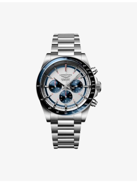 L3.835.4.98.6 Conquest Chronograph Stainless-Steel Automatic Watch