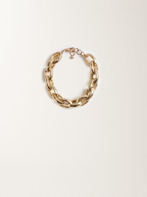 Hammered chain maxi necklace