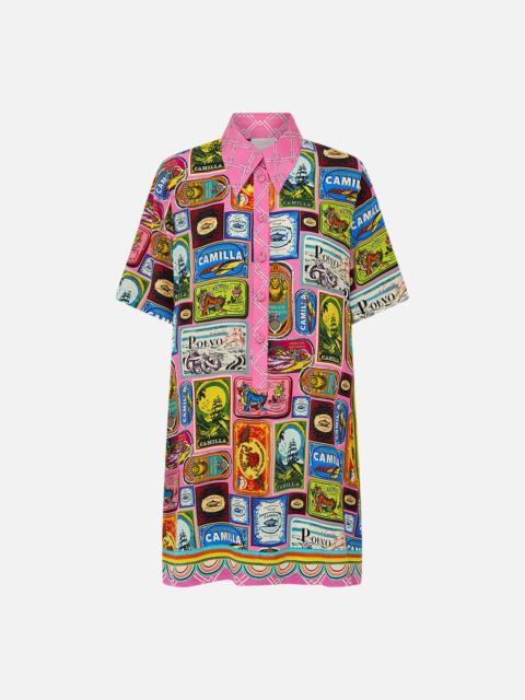 SHORT SLEEVE MINI SHIRT DRESS