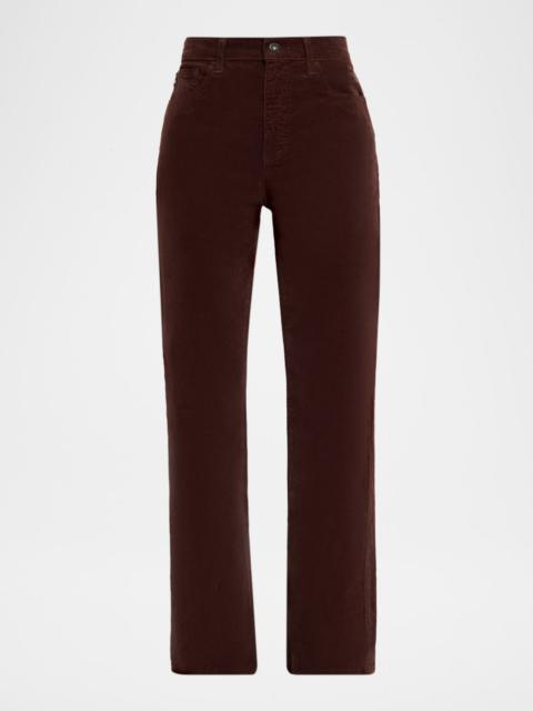 Brinley Mid-Rise Straight Corduroy Jeans