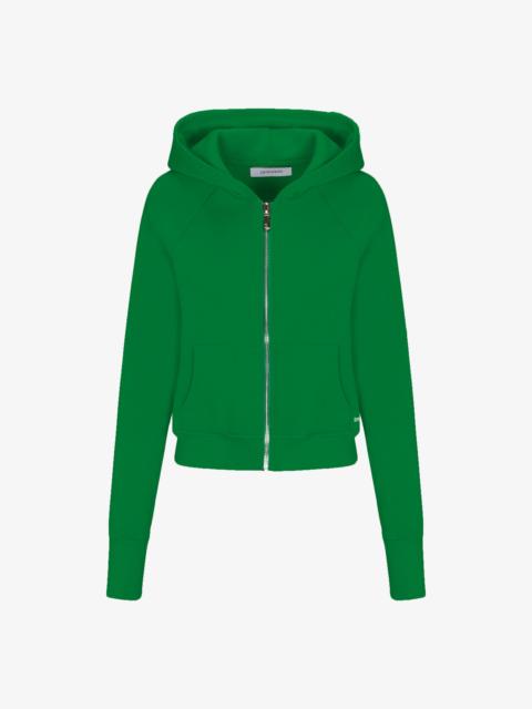 COTTON SHRUNKEN ZIP UP HOODIE