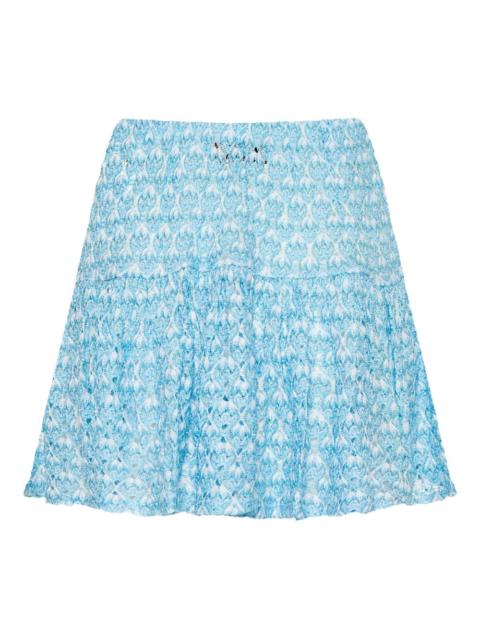 patterned tiered skirt