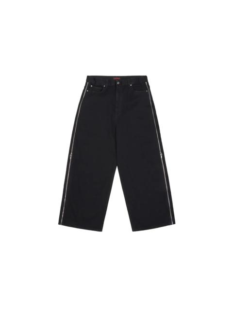 LU'U DAN Side Zip Jeans Black