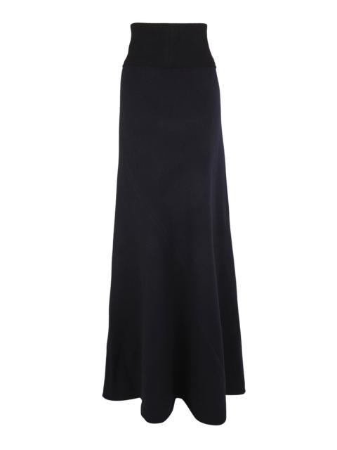 Avalon Cashmere Maxi Skirt blue