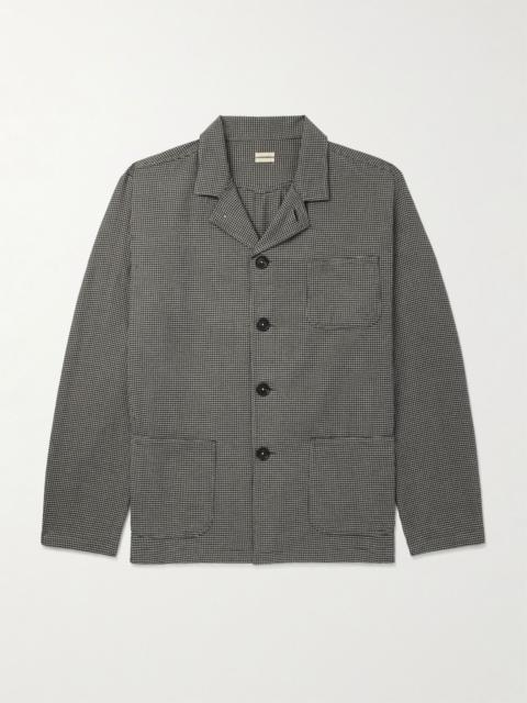 Florida Puppytooth Cotton Overshirt Gray