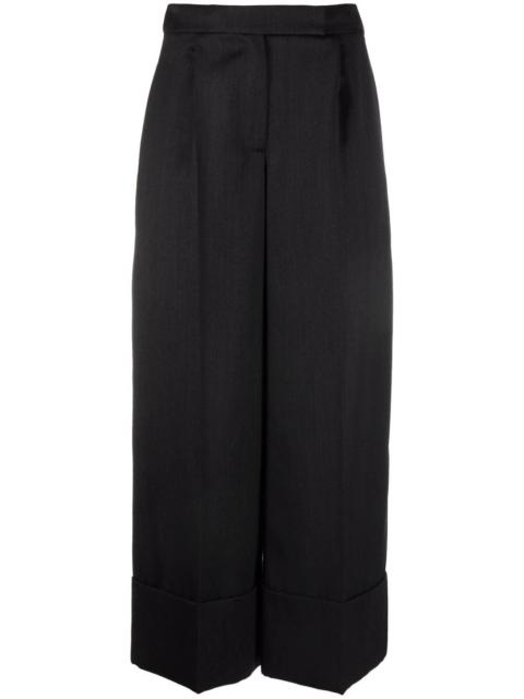 cropped wide-leg trousers