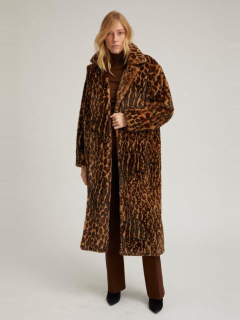 LEOPARD FAUX FUR COAT