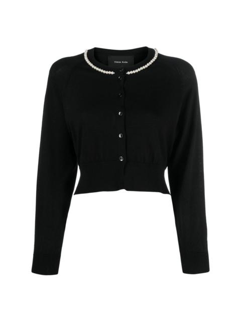 pearl-embellished cardigan