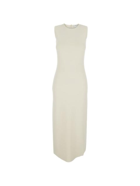Visiera round-neck midi dress
