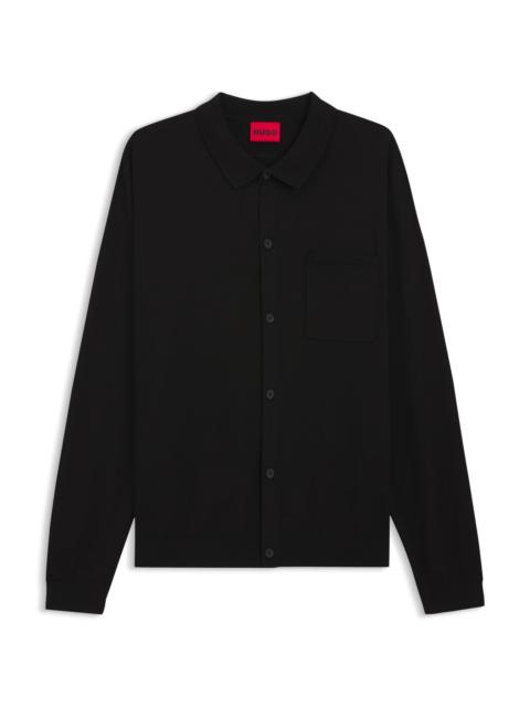 REGULAR-FIT JACKET WITH RIBBED TRIMS