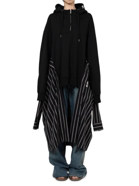 Shirt Combined Half-zip Hoodie Dress