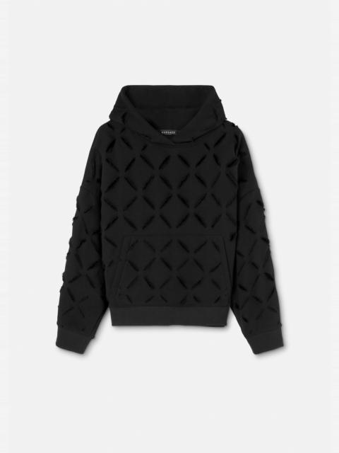 Distressed Slashed Oversized Hoodie