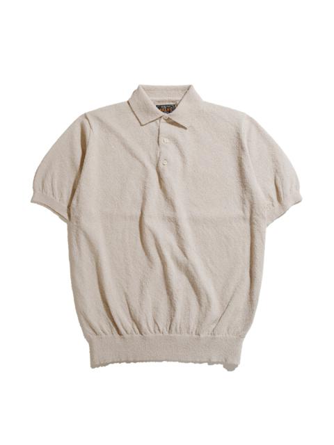 Knit Polo Boucle Beige
