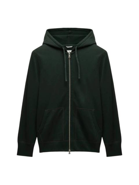 Midweight Terry Slim Zip Hoodie Petrol