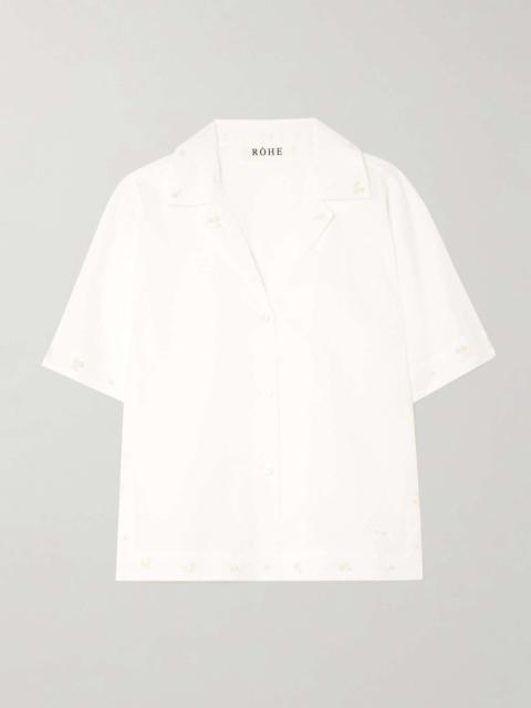 Embroidered silk-organza shirt Off-white