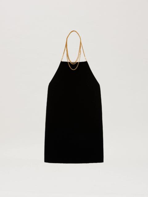 CHAIN VELVET DRESS