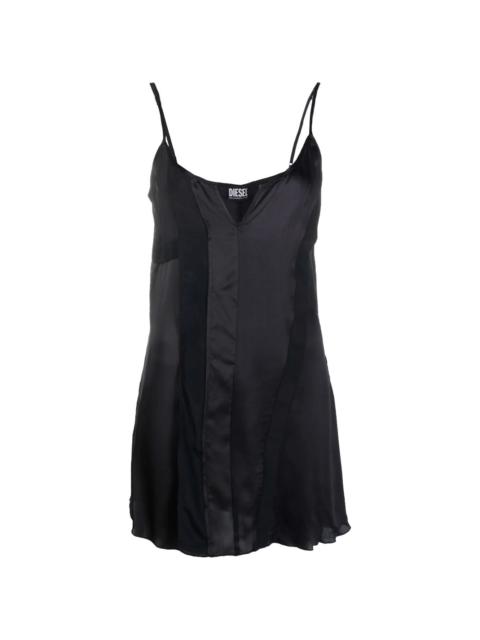 panelled satin slip dress