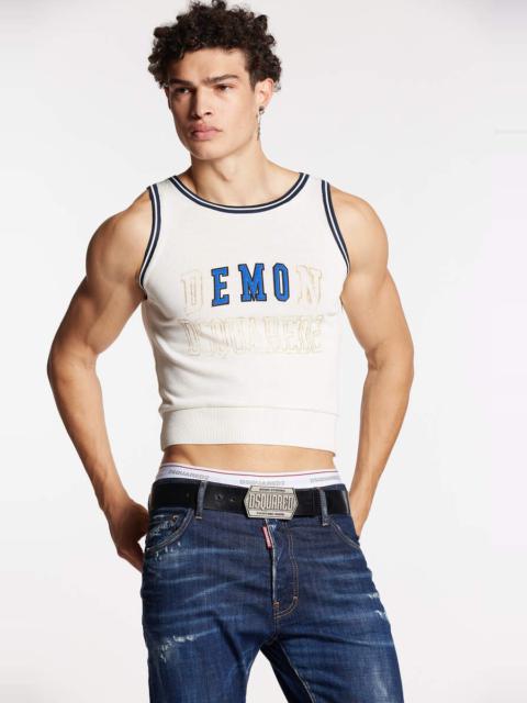 【DSQUARED2】BORDER KNIT TANK TOP 444T ニット DSQUARED2 EMO KNITTED TANK TOP KNIT - S71HA1231S18365961 | REVERSIBLE
