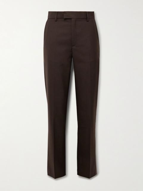 Mike Straight-Leg Twill Suit Trousers Dark brown