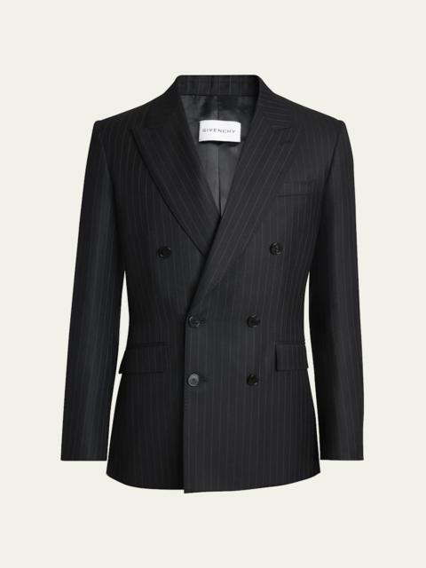 Men's Double-Breasted Pinstripe Sport Coat