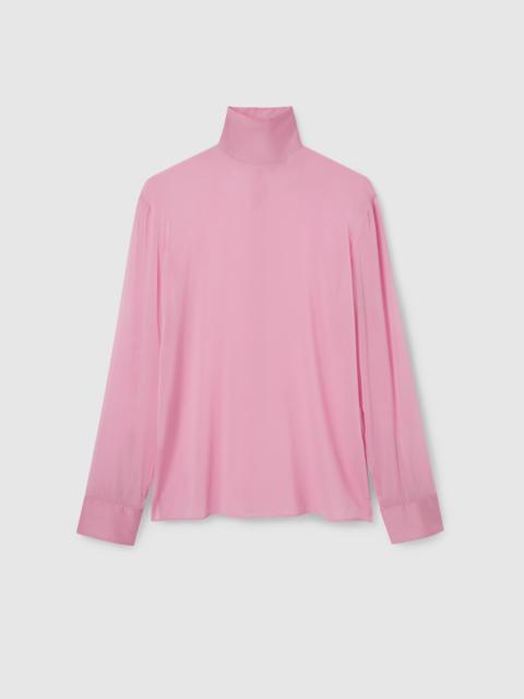 Silk stretch chiffon shirt