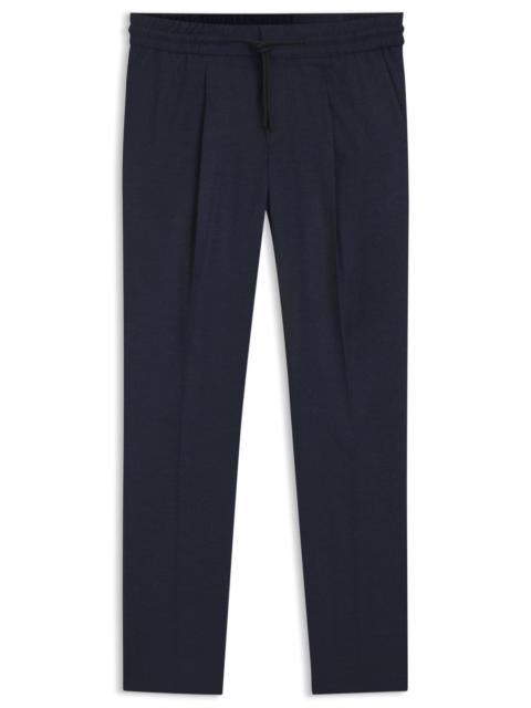 MELANGE SLIM-FIT TROUSERS IN STRETCH FLANNEL