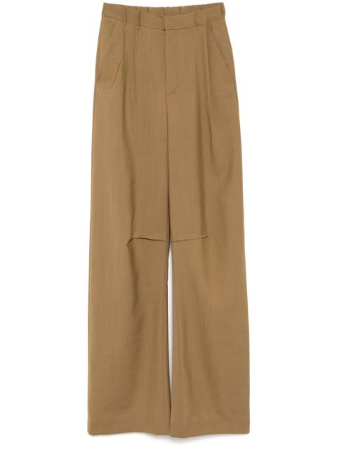 pleat-detailing trousers