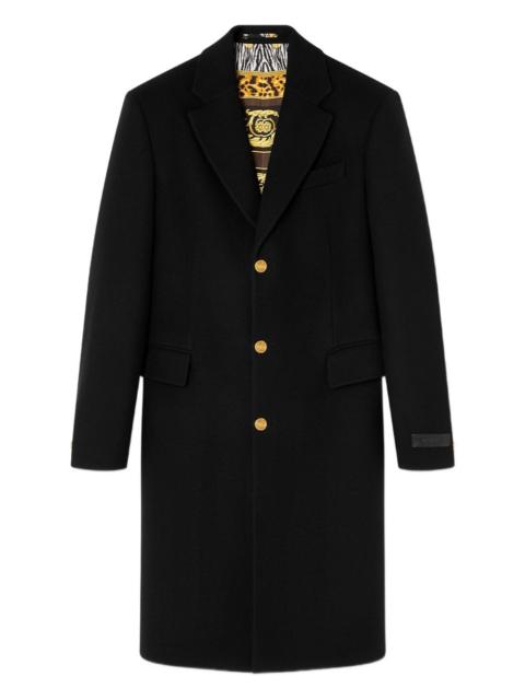 single-breasted wool coat